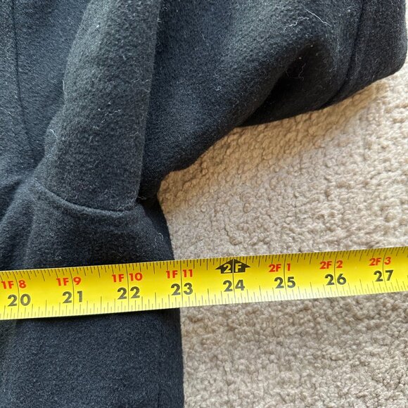 Old Navy Jacket Mens Large Wool Blend Full Zip Spread Collar Black Pockets - Picture 8 of 12